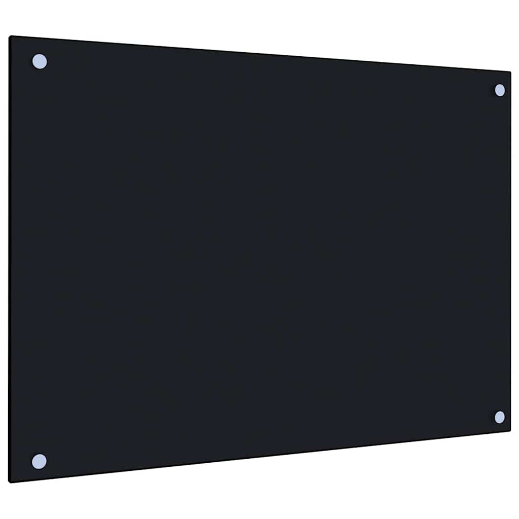 Kuhinjska zaštita od prskanja crna 70 x 50 cm kaljeno staklo