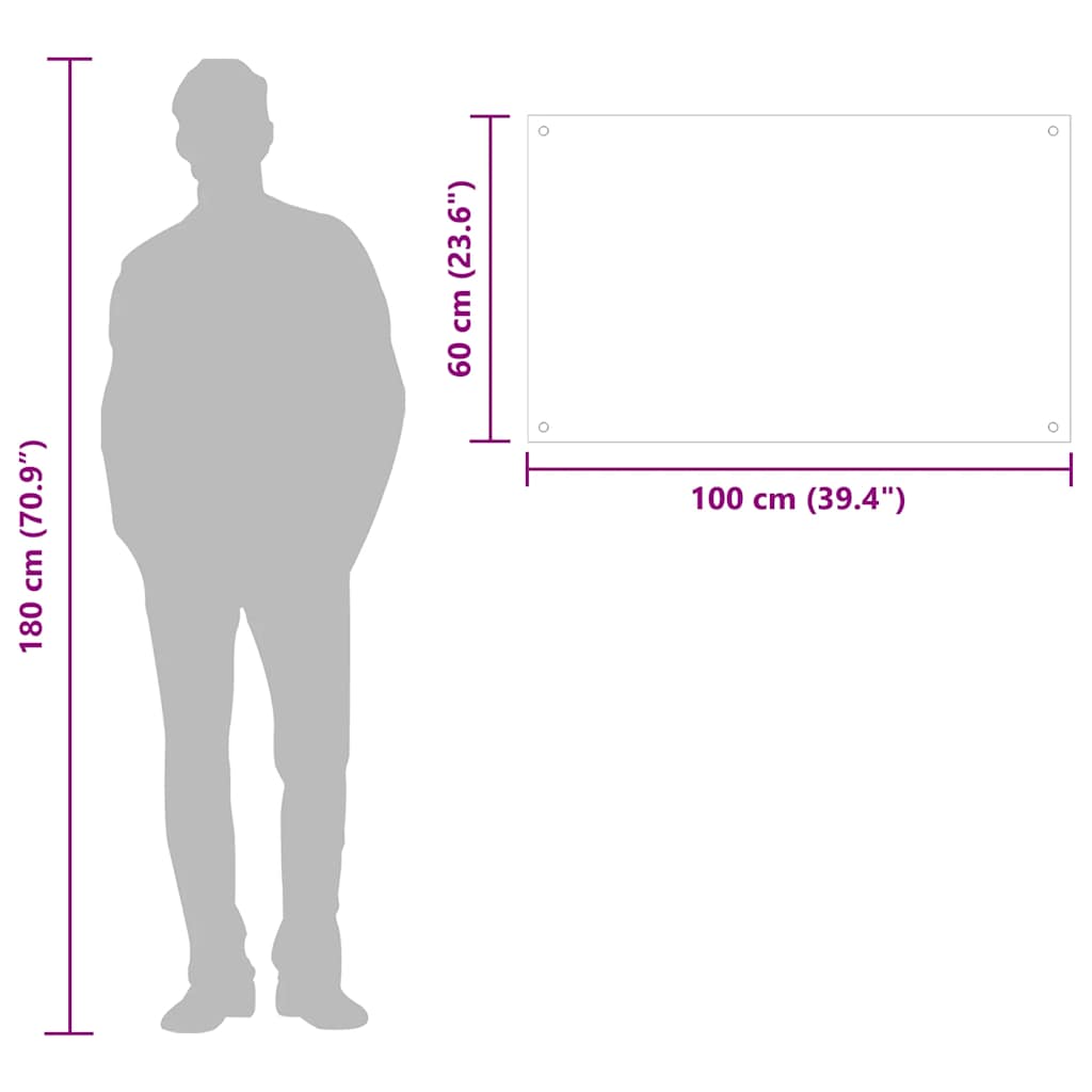 Kuhinjska zaštita od prskanja crna 100 x 60 cm kaljeno staklo
