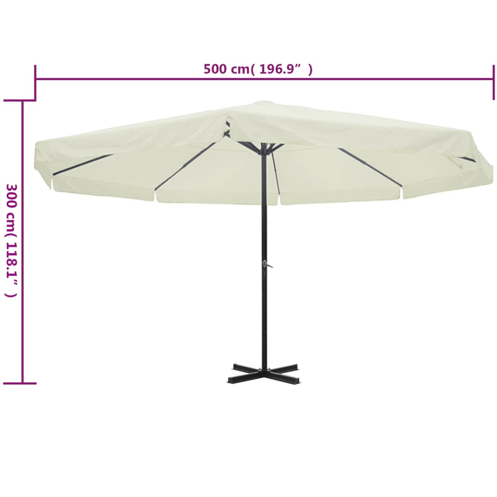 Suncobran Bijeli Aluminijum 500 cm