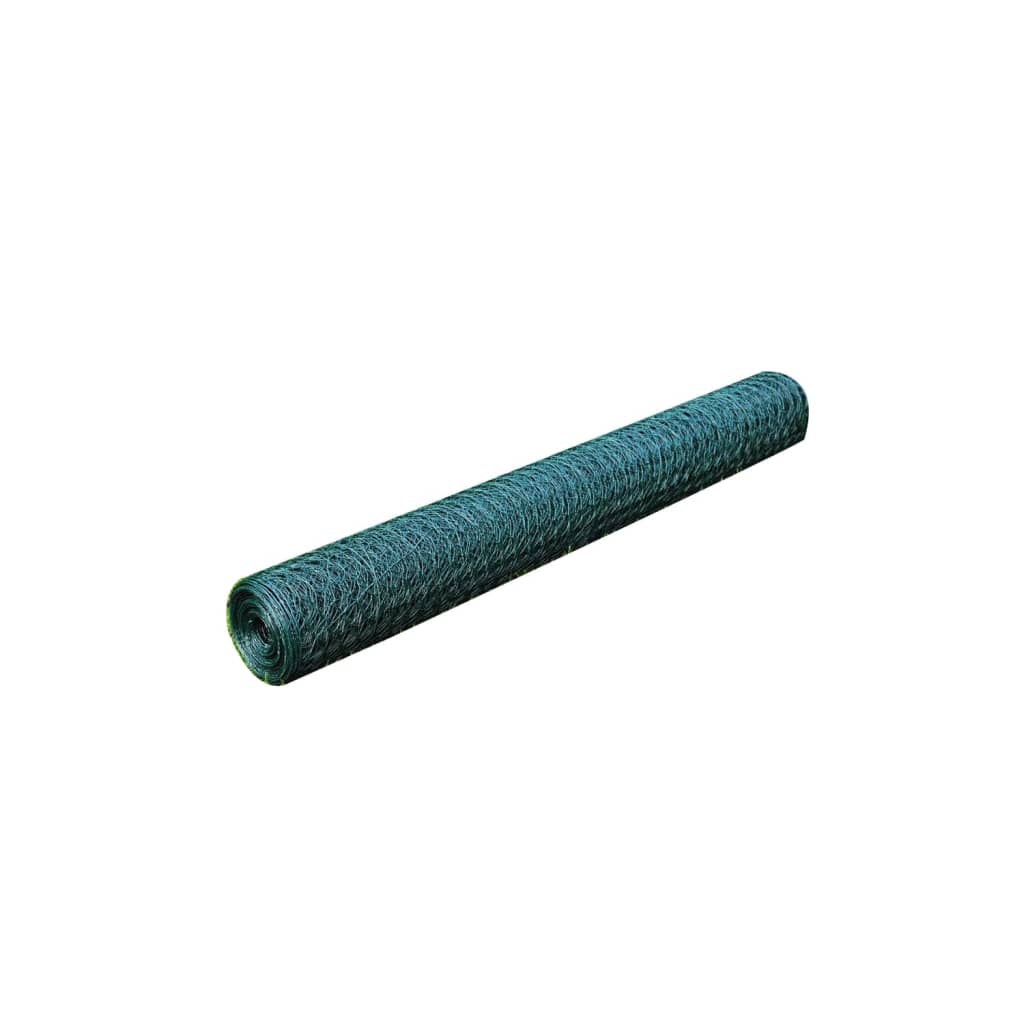Mrežasta ograda čelična šesterokutna 1 x 25 m tamnozelena