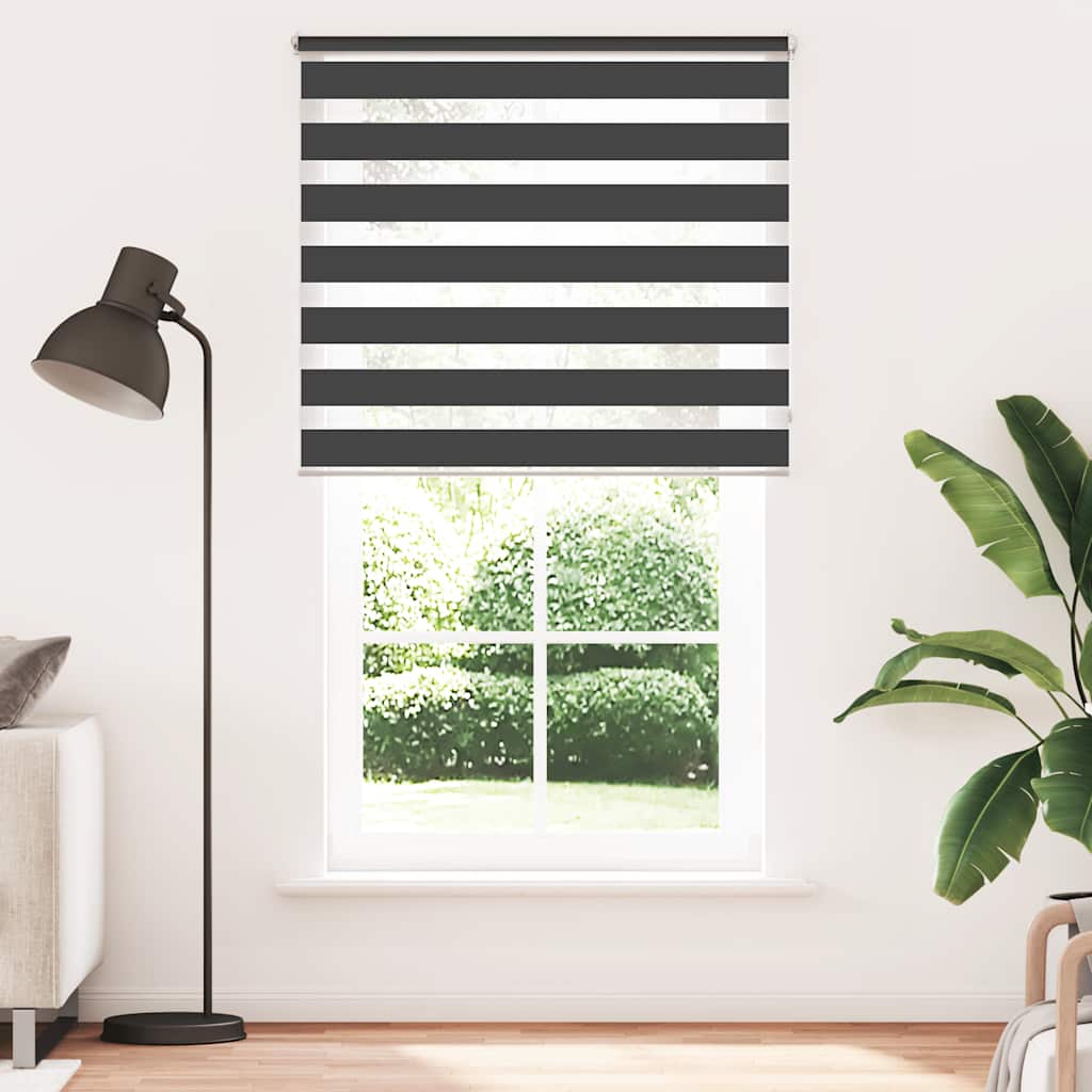 Zebra zavjesa 120,9 x 230 cm Širina tkanine 116,7 cm crna