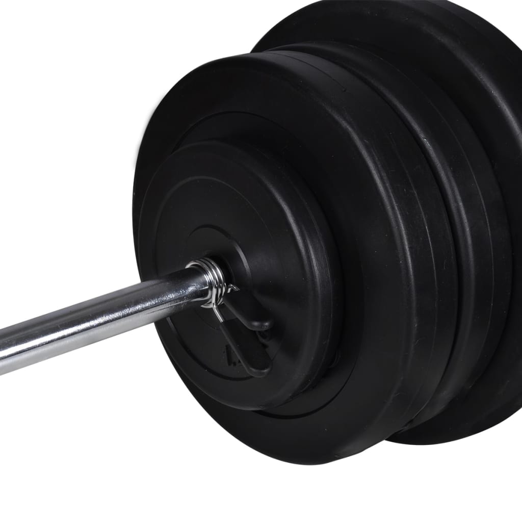 Dvoručni uteg i 2 cijevi za utege od 60,5kg