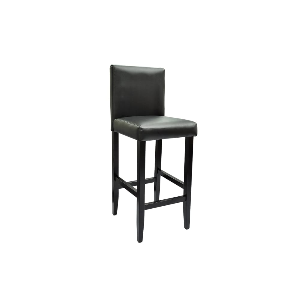 Barske stolice od umjetne kože 6 kom crne
