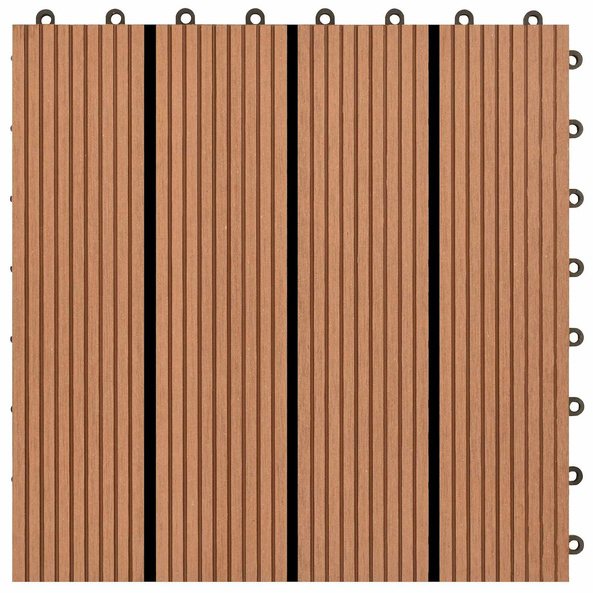 Pločice za decking 11 pcs Smeđa 30 x 30 cm Drvoplastična smjesa