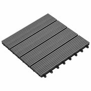 Pločice za decking 11 pcs Siva 30 x 30 cm Drvoplastična smjesa
