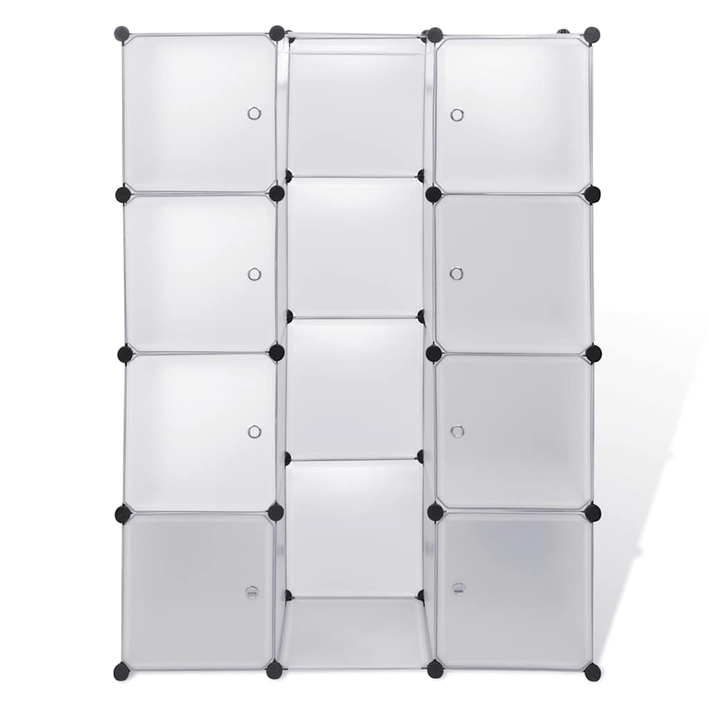 Modularni ormarić s 9 odjeljaka 109x36,5x143 cm bijeli