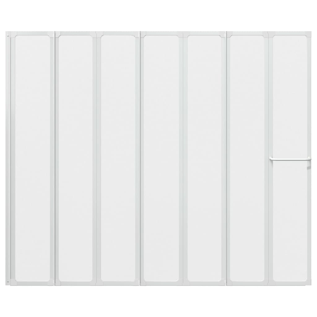 Zaslon za tuš-kadu 140x168 cm 7 panela sklopivi sa stalkom za ručnike