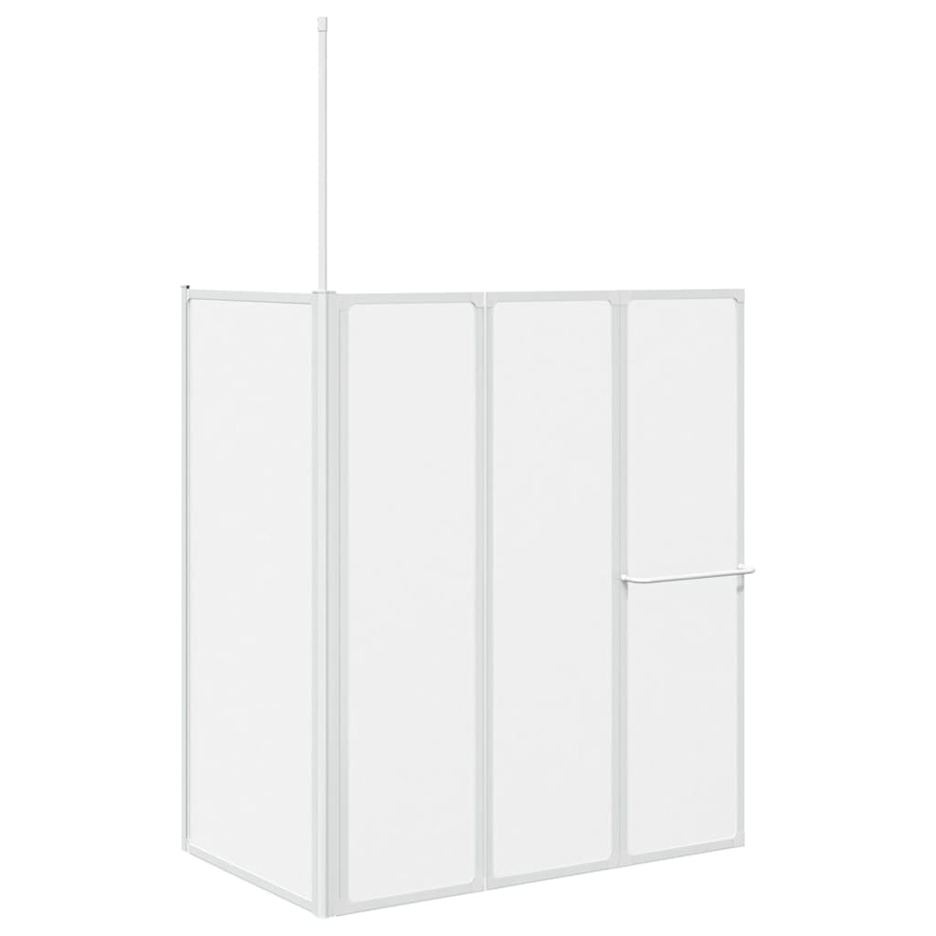 Zaslon za tuš-kadu L-oblika 70 x 120 x 137 cm 4 panela sklopivi