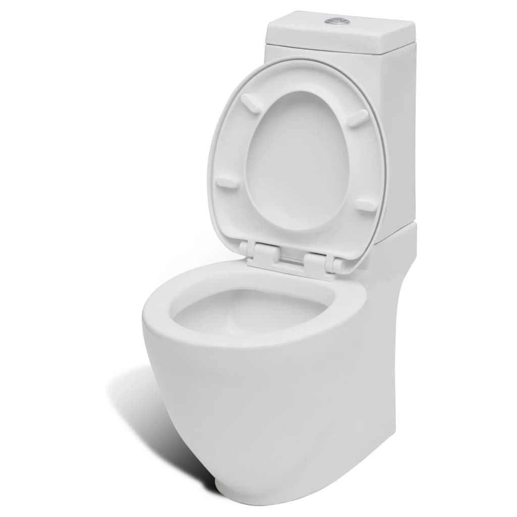 Set toaletne školjke i bidea bijeli keramički