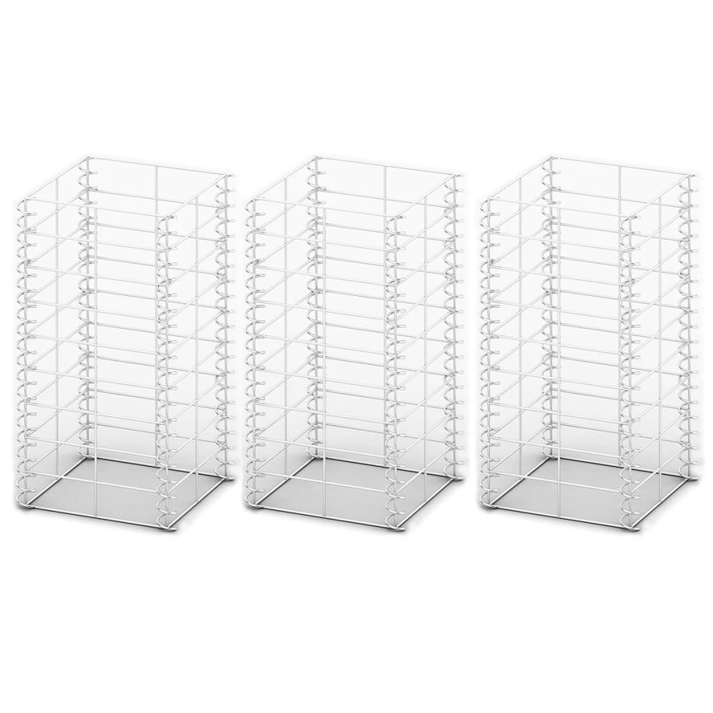Set gabiona 3 kom od pocinčane žice 25 x 25 x 50 cm