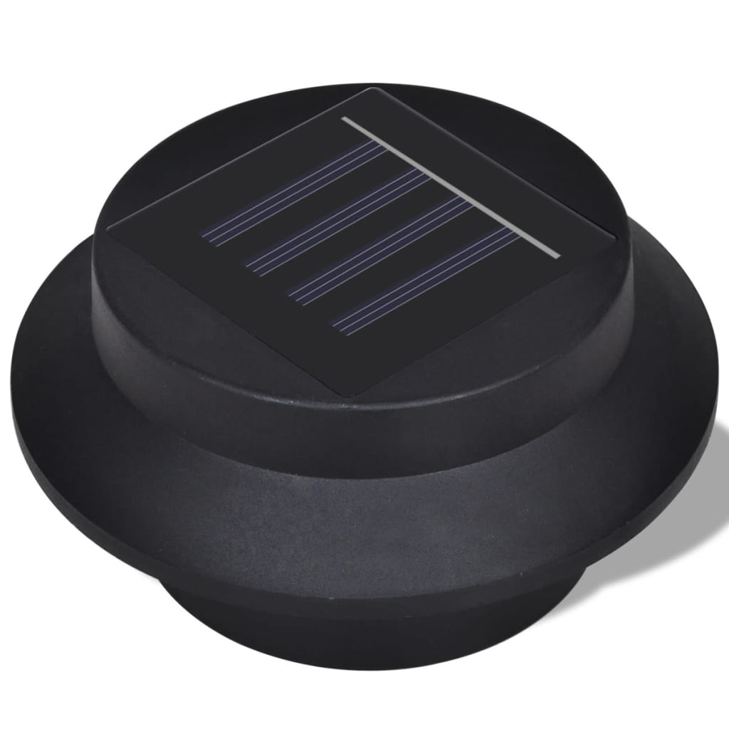 Set vanjskih solarnih svjetiljki 6 kom svjetlo za ogradu/oluke crni