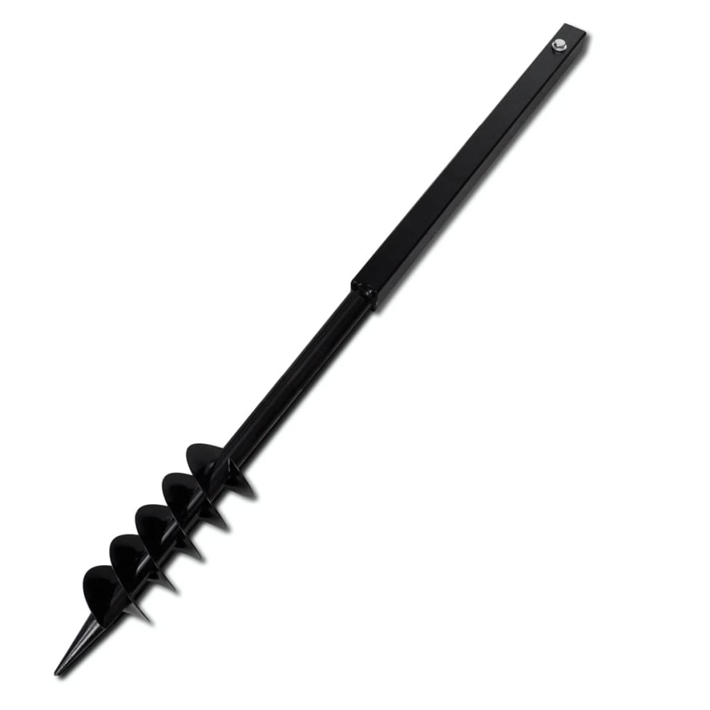 Bušilica za zemlju s ručkom i svrdlom 120mm duple spirale čelična crna