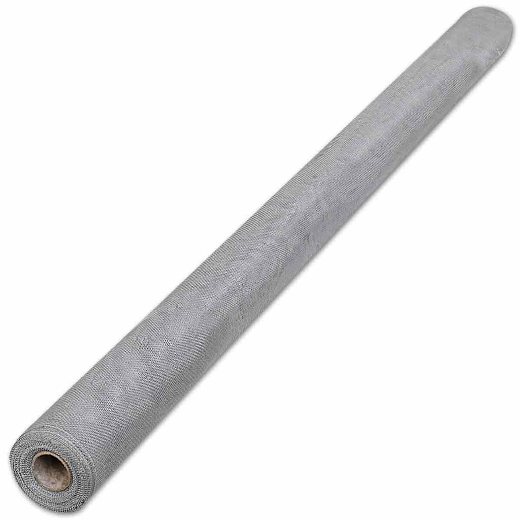Mrežasti zaslon od aluminija 100 x 500 cm srebrni