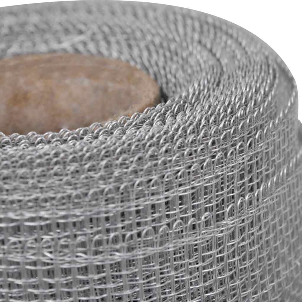 Mrežasti zaslon od aluminija 100 x 500 cm srebrni
