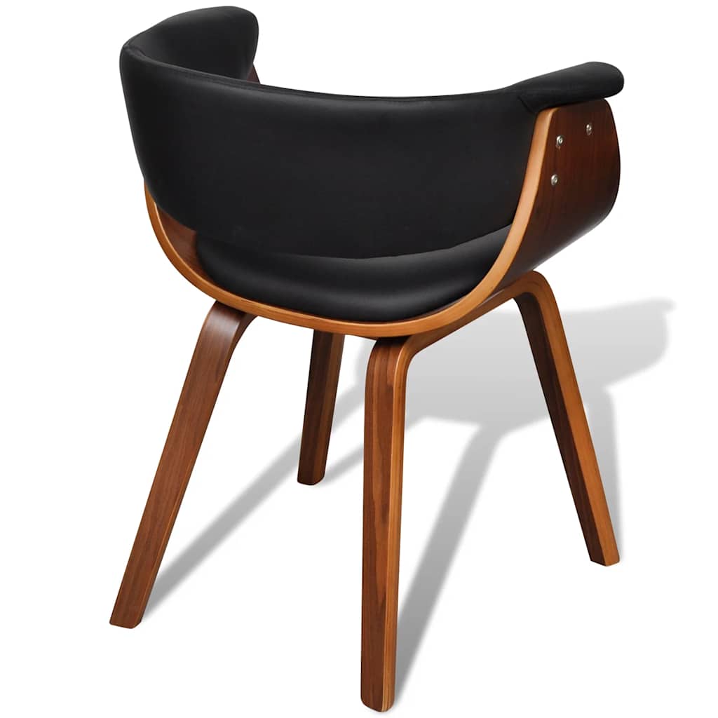 Blagovaonske stolice 2 kom od zaobljenog drva i umjetne kože