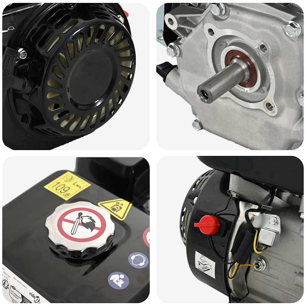 Crni benzinski motor 6,5 KS 4,8 kW