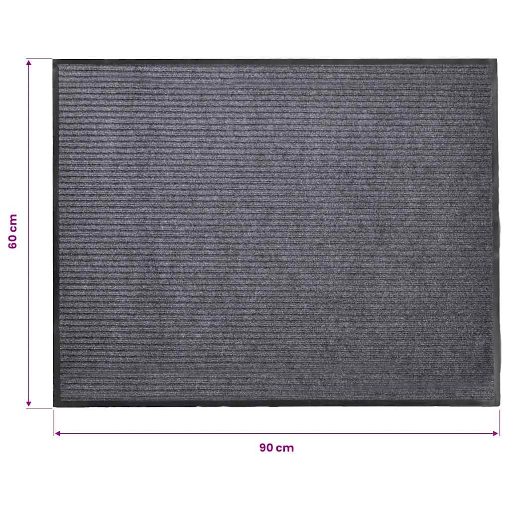 Otirač sivi 90 x 60 cm PVC