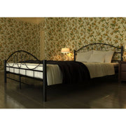 Krevet s madracem metalni crni 180 x 200 cm