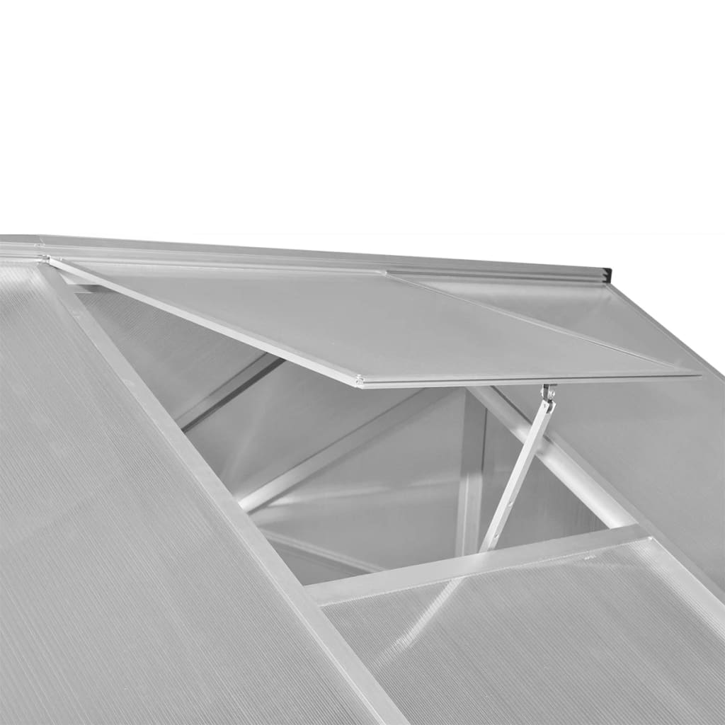 Staklenik od ojačanog aluminija s okvirom 6,05 m²