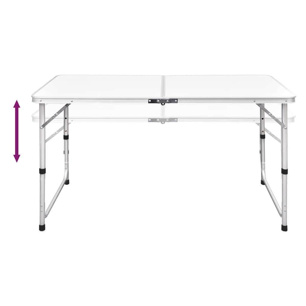 Sklopivi set stola za kampiranje s 4 stolca podesivi 120x60 cm