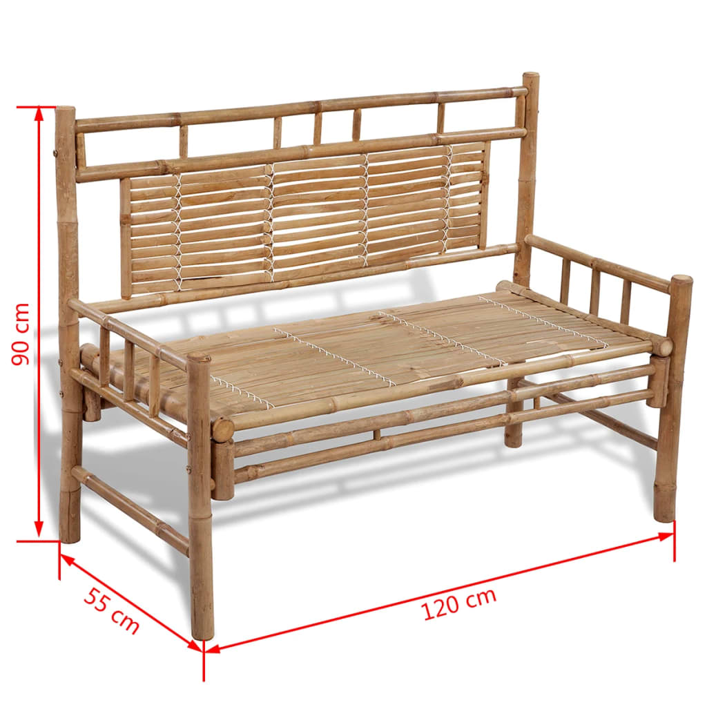 Vrtna klupa 120 cm od bambusa