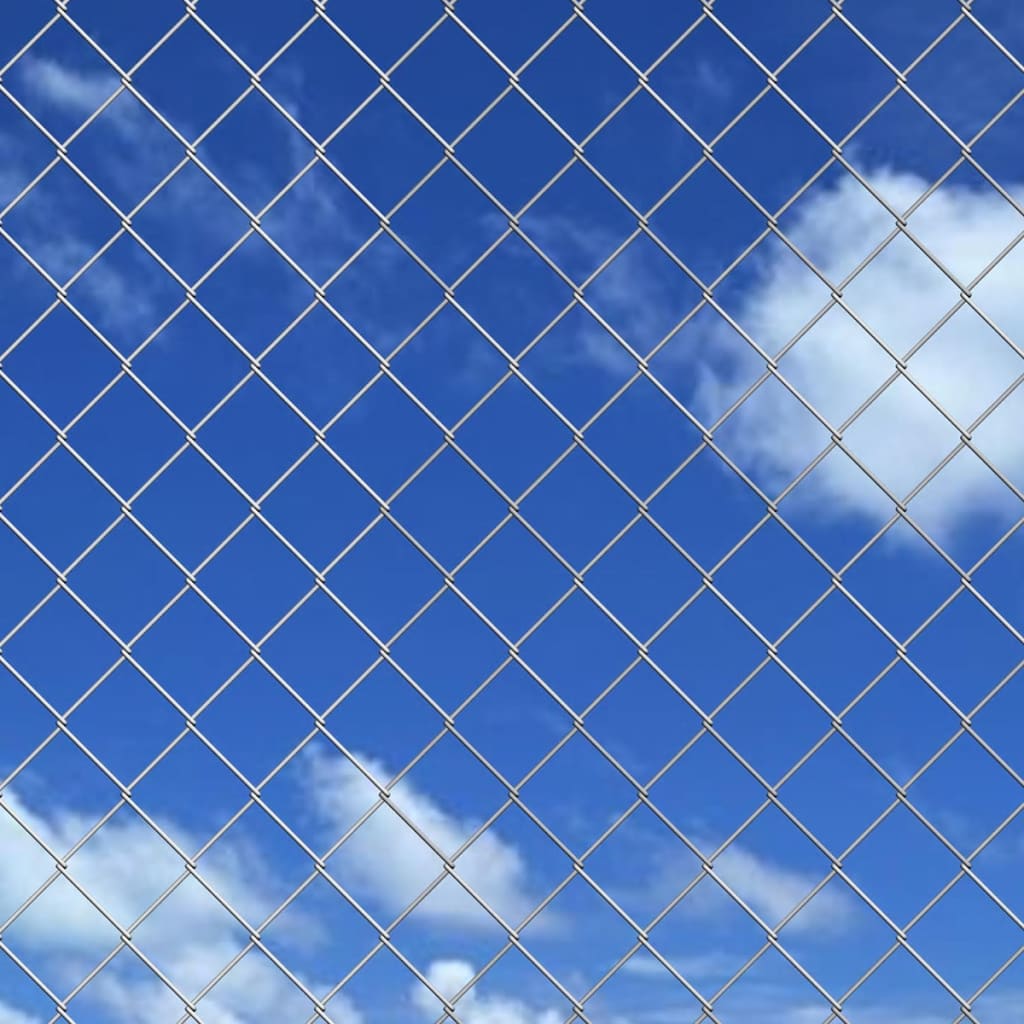 Žičana ograda od pocinčanog čelika 15 x 0,8 m srebrna
