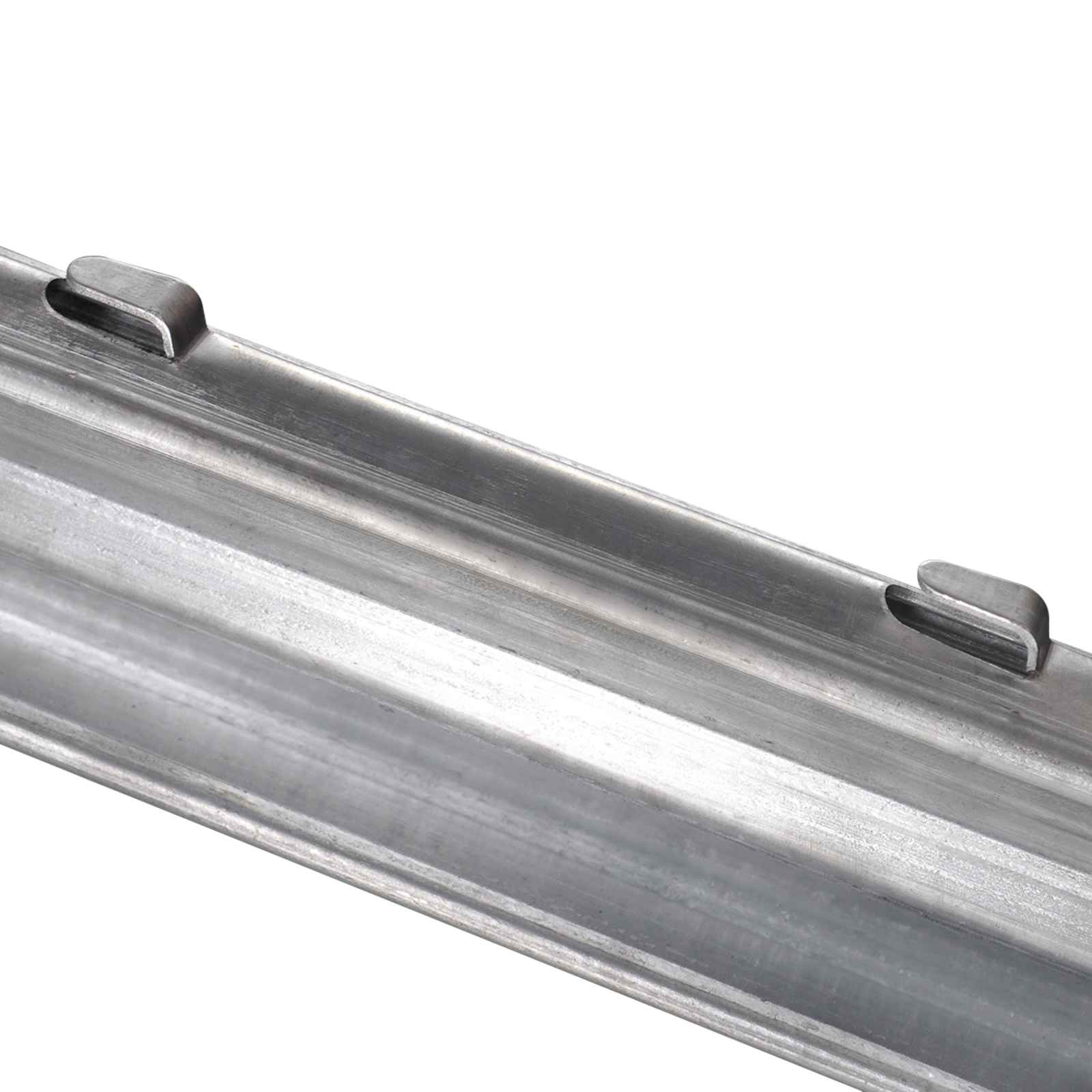 Stup za ogradu 10 pcs Srebrno 200 cm Čelik