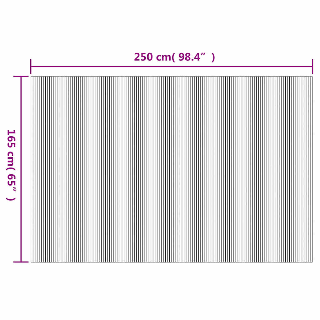Sobna pregrada od bambusa prirodna širina 250 cm visina 165 cm