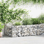 Gabionska sadilica od pocinčanog čelika 180 x 90 x 50 cm