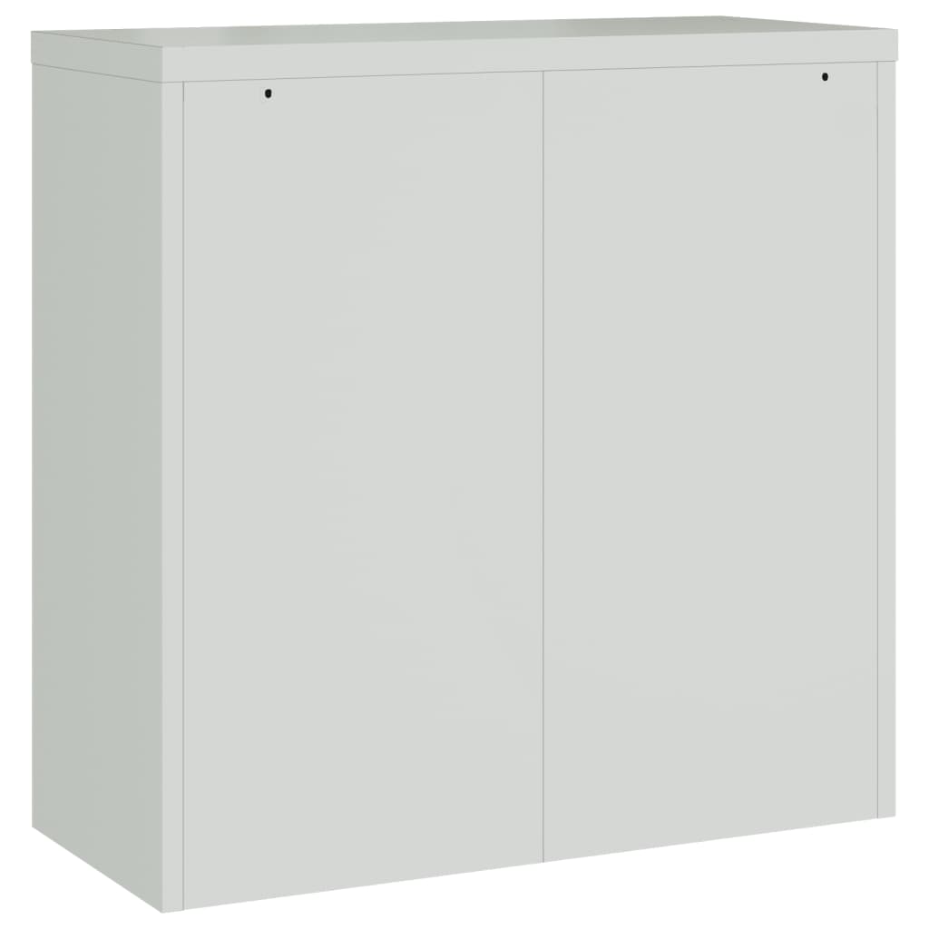Uredski ormar s 2 vrata sivi 90 cm čelični