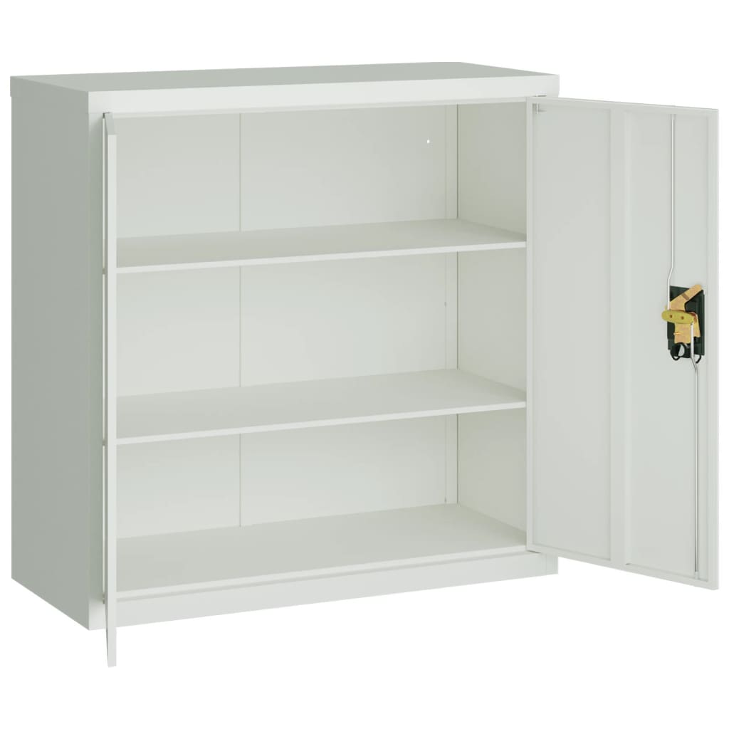 Uredski ormar s 2 vrata sivi 90 cm čelični