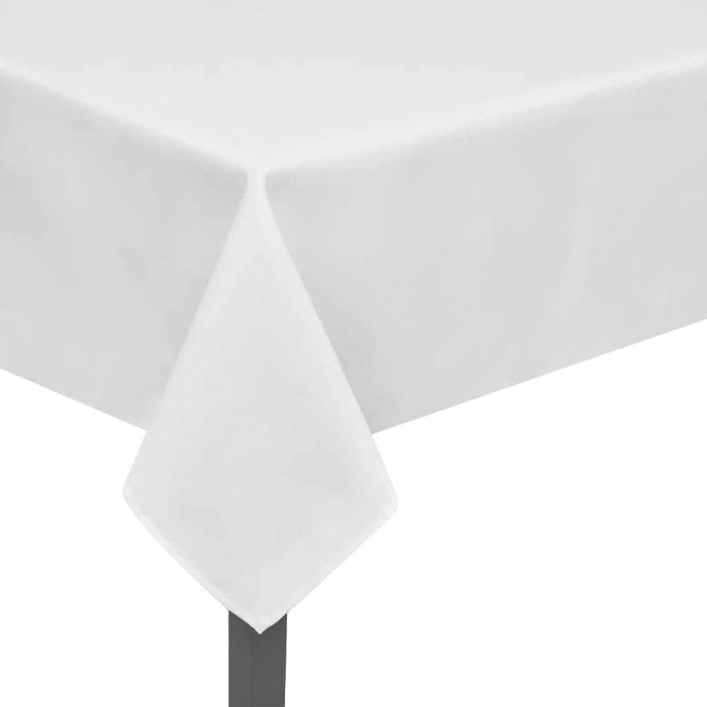 5 Stolnjaka Bijela boja 250 x 130 cm
