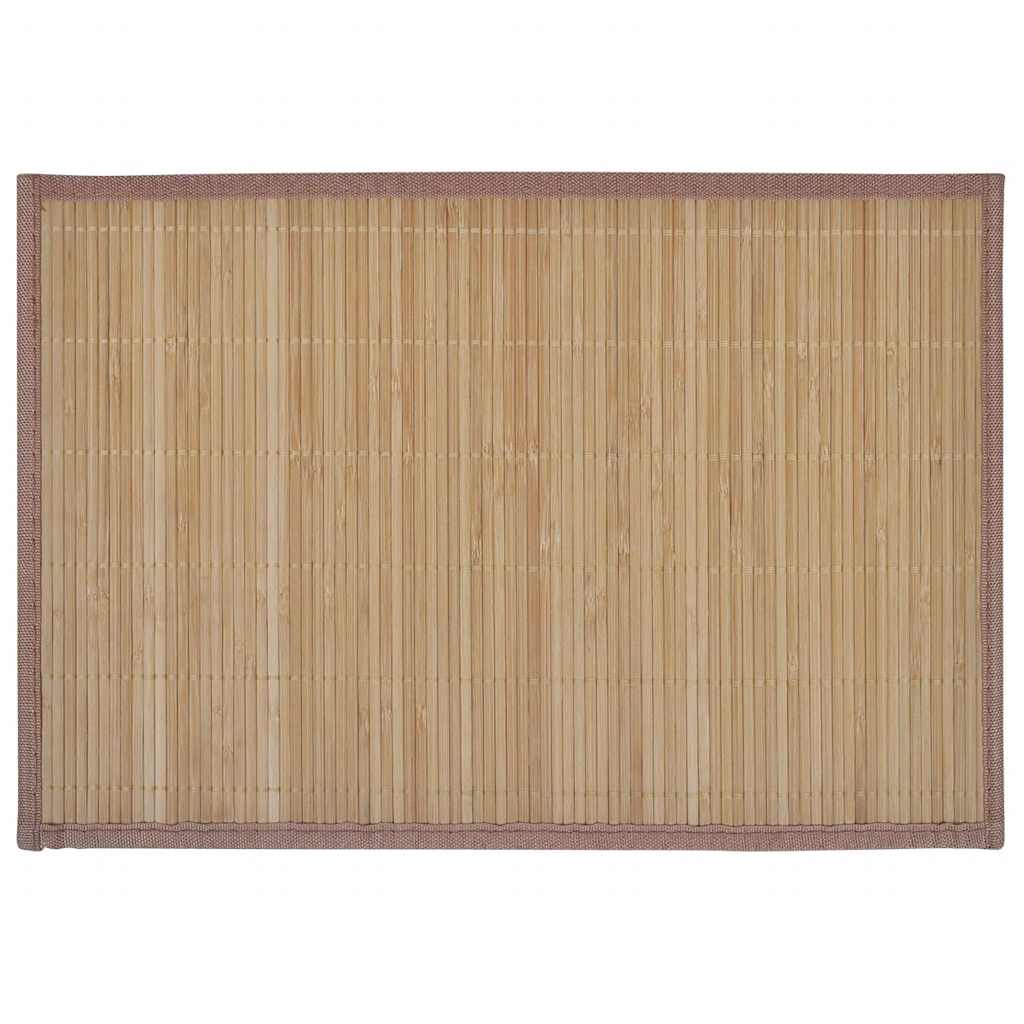 6 podmetača od bambusa 30 x 45 cm smeđi