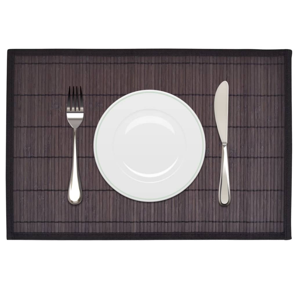 6 bambusovih podmetača 30 x 45 cm tamnosmeđih