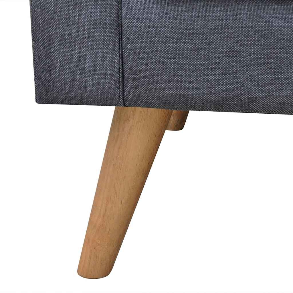 Sofa Dvosjed od Tkanine Tamno Siva