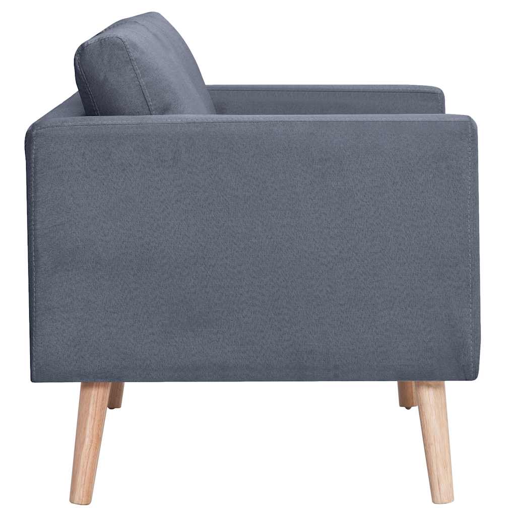 Trosjed Sofa od Tkanine Tamno Sivi