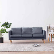 Trosjed Sofa od Tkanine Tamno Sivi