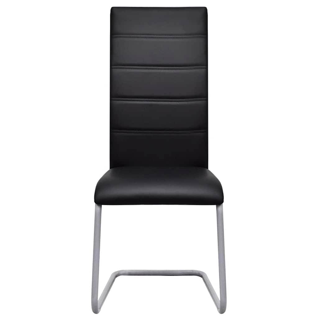 Konzolne blagovaonske stolice od umjetne kože 2 kom crne