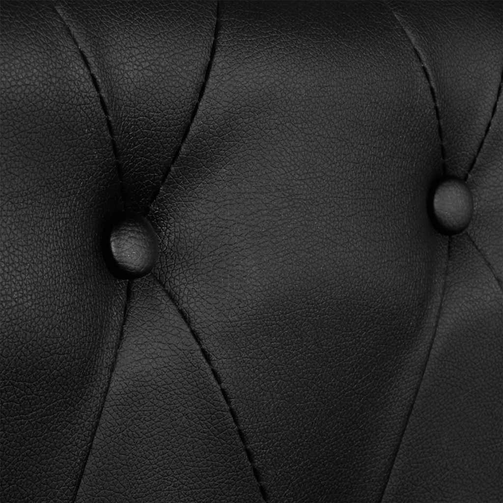 Trosjed Chesterfield od umjetne kože crni