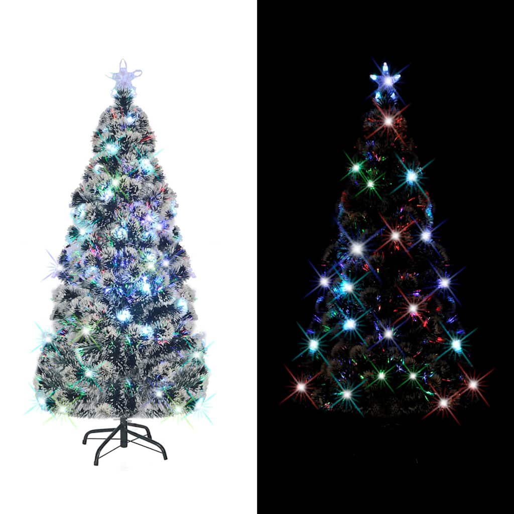 Osvijetljeno božićno drvce sa stalkom i LED 210 cm optička vlakna