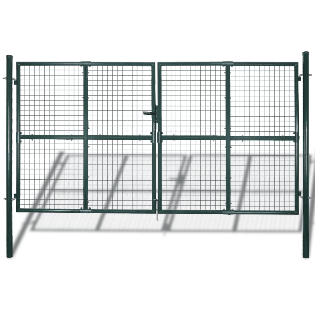 Dvokrilna ogradna vrata 300x150 cm Čelik s praškastim premazom