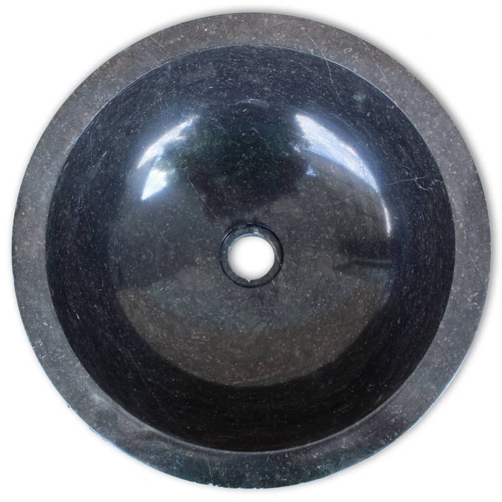Mramorni umivaonik 40 cm crni