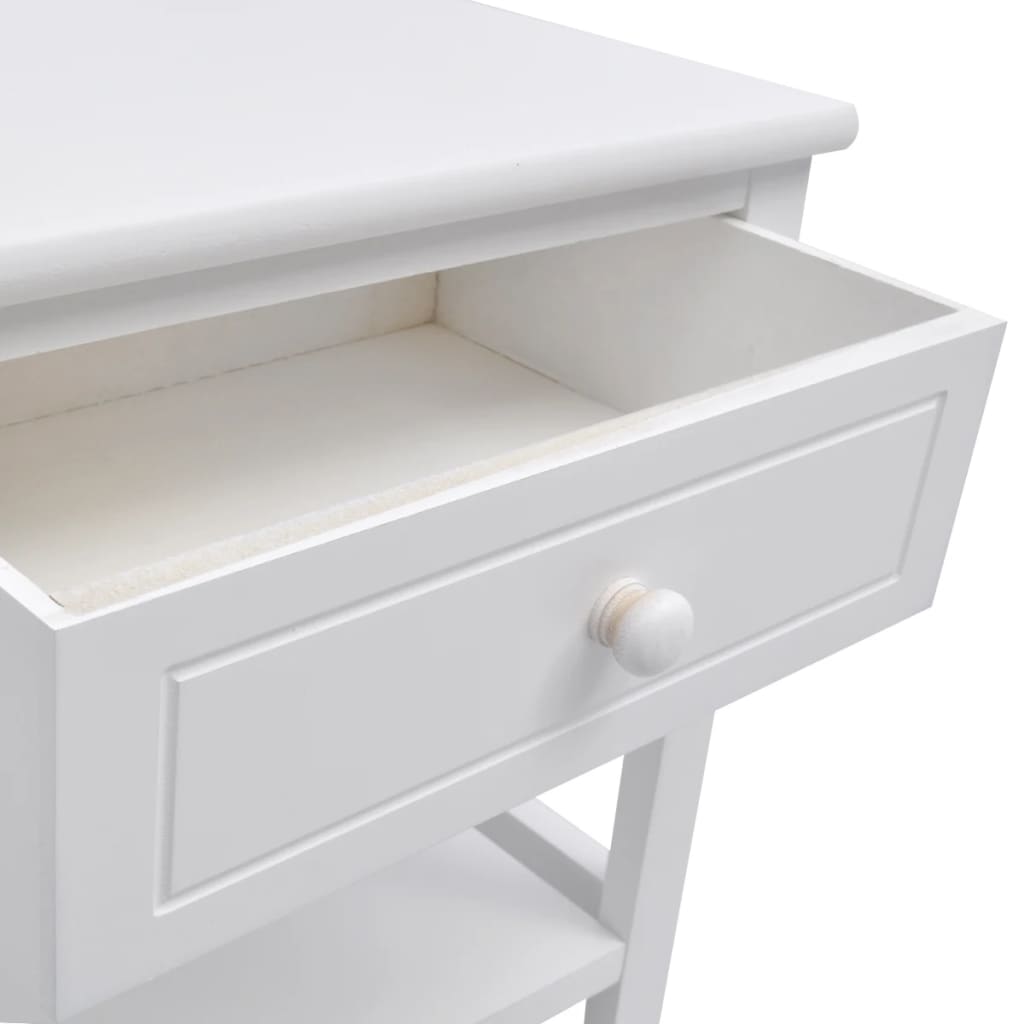 Noćni Ormarići 2 kom Drvo Bijeli