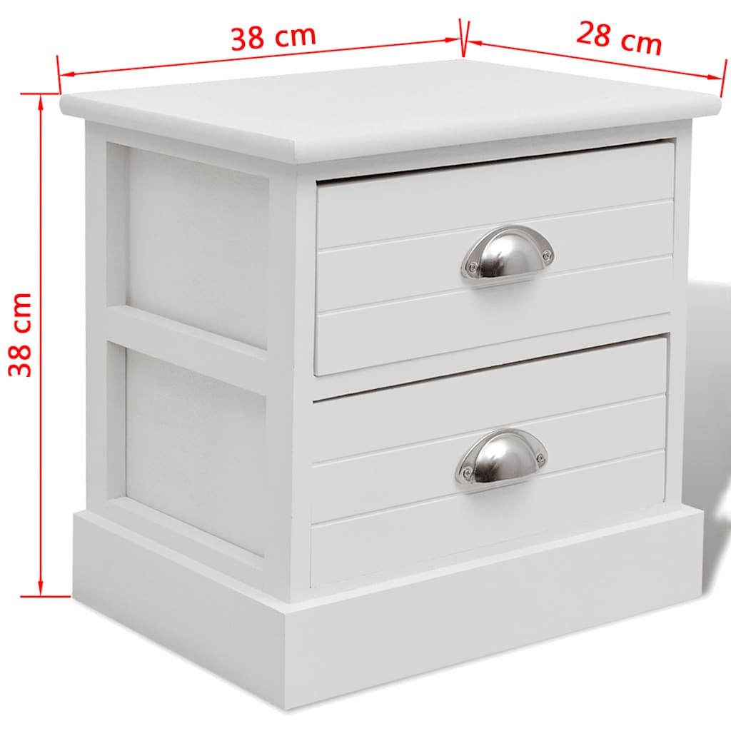 Francuski Noćni Ormarić Bijeli