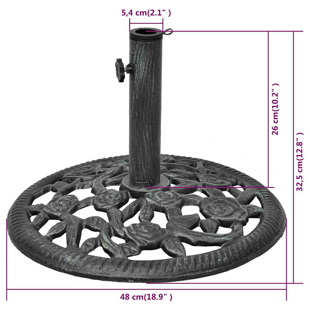 Stalak za suncobran od lijevanog željeza 12 kg 48 cm