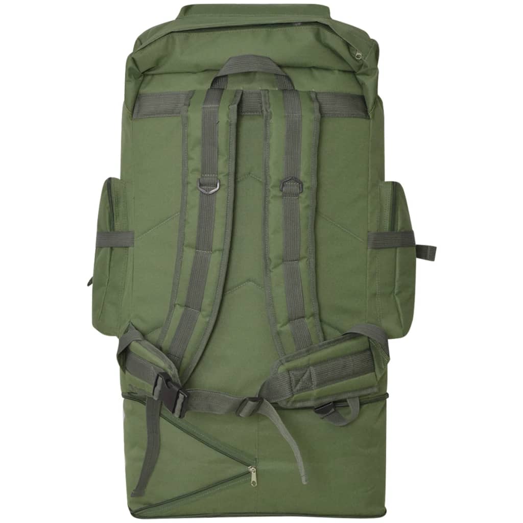 Ruksak XXL 100 L Vojni stil Zelena boja