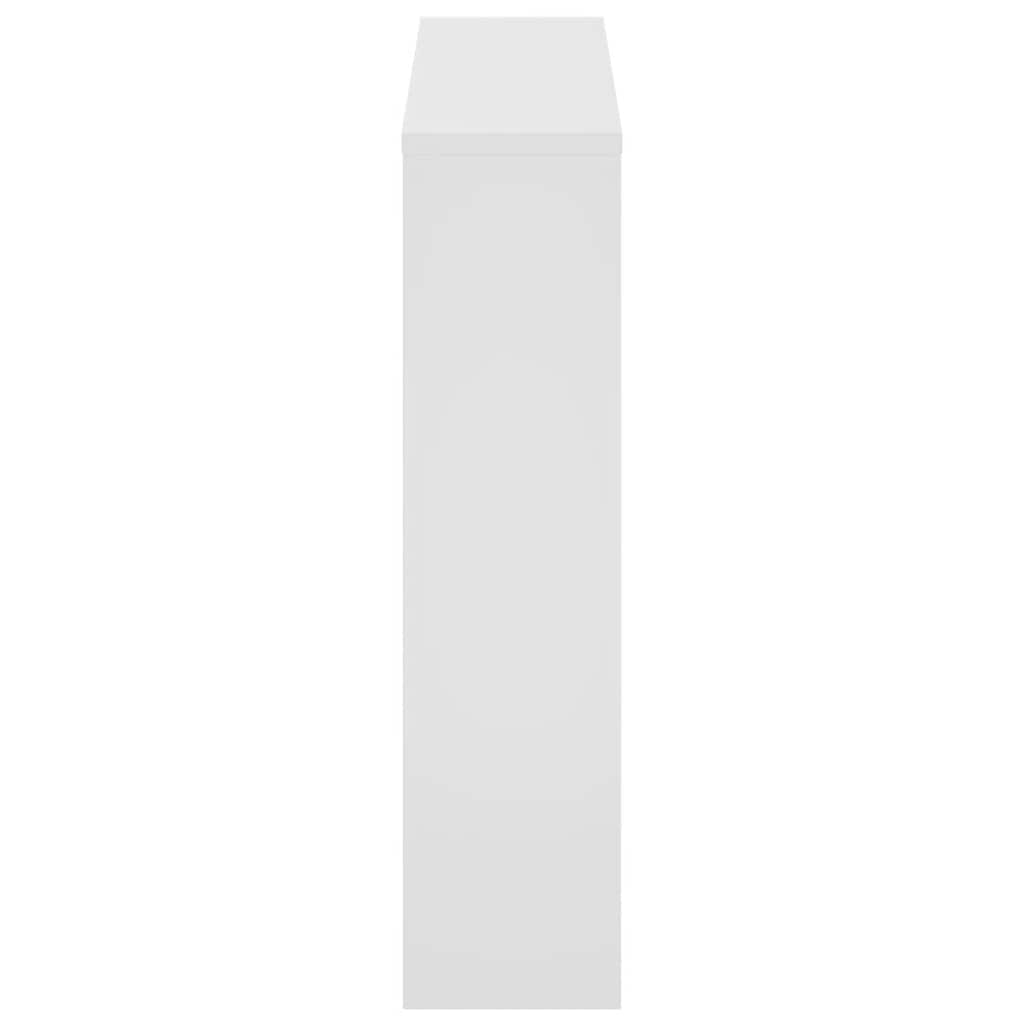 Ormarić za cipele 2 razine s ogledalom bijeli 63 x 17 x 67 cm