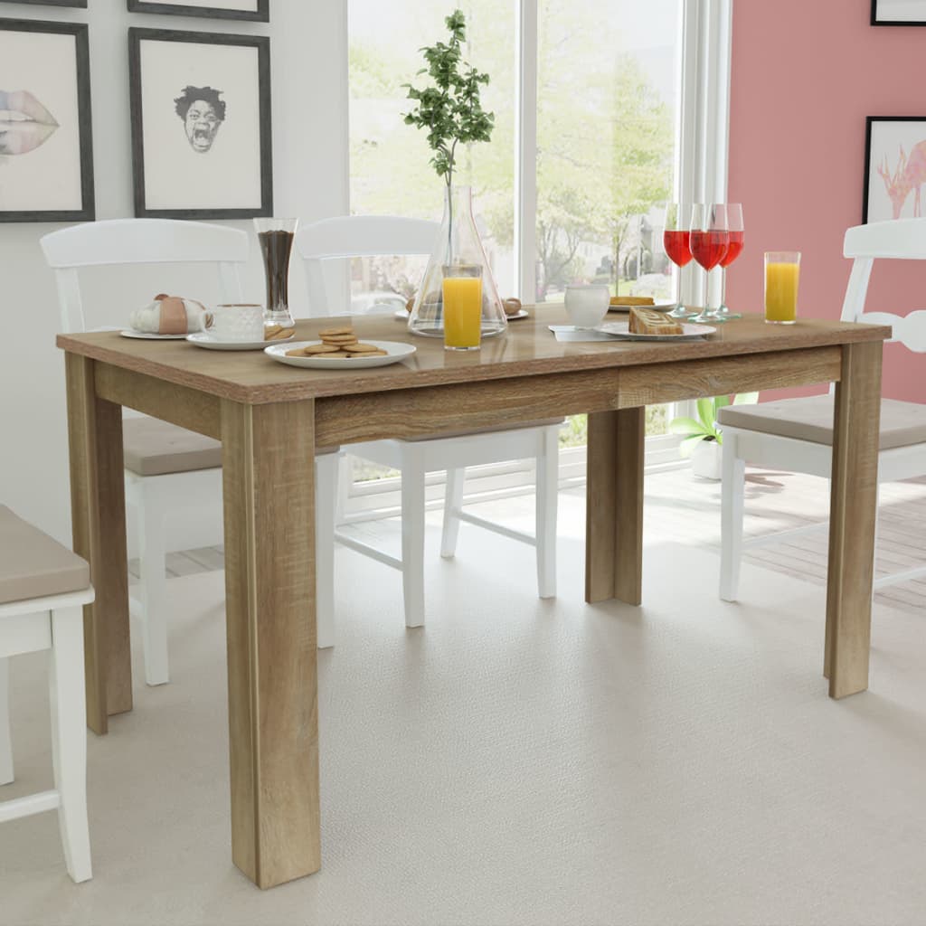 Blagovaonski stol 140 x 80 x 75 cm boja hrasta