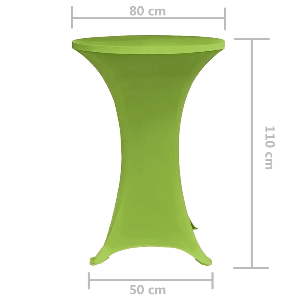 Rastezljivi Stolnjak 2 kom 80 cm Zelena boja