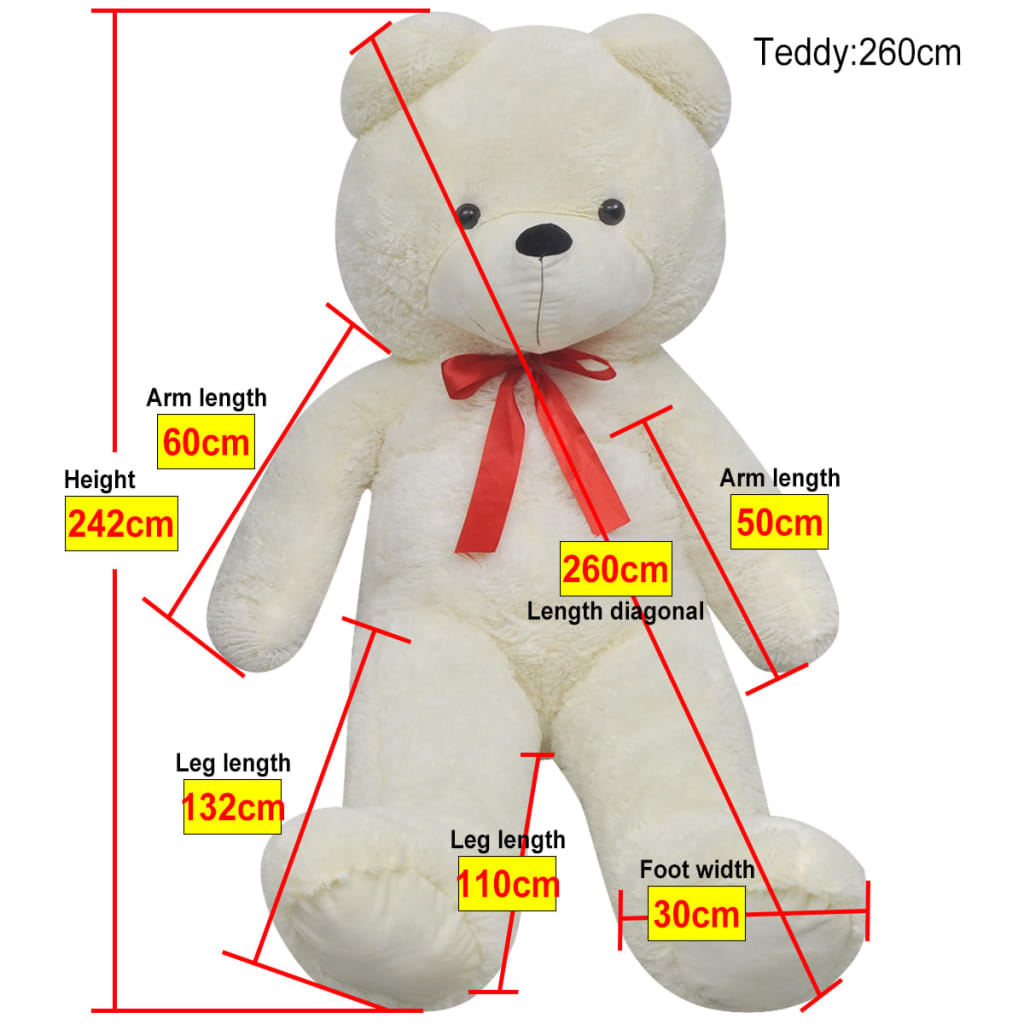 Plišani medvjedić bijeli 242 cm